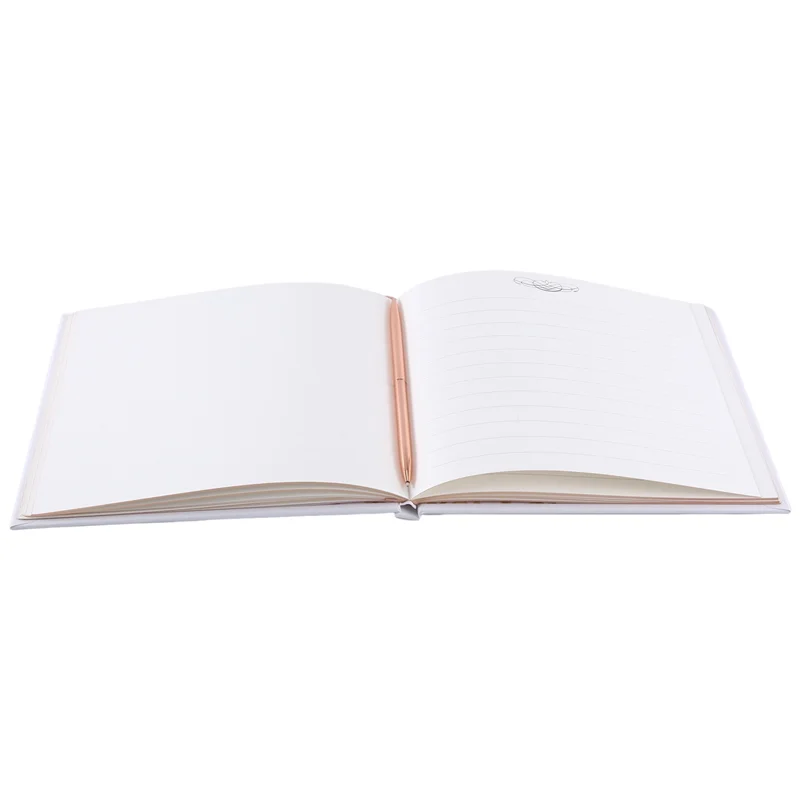 Libro de invitados de boda, libro de invitados de despedida de soltera, libros de boda, papel + Metal para invitados para firmar, letrero para Baby Shower en libro de invitados, con bolígrafo