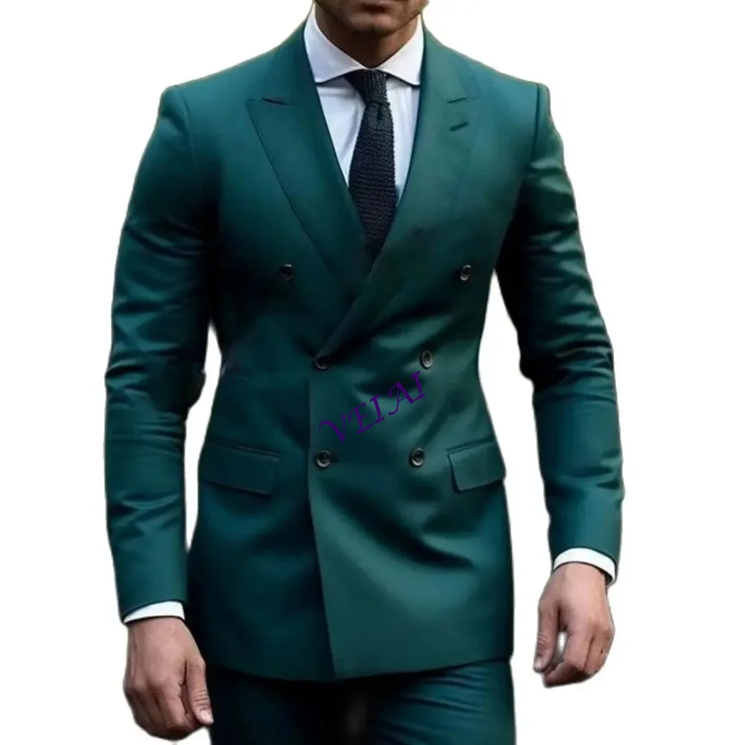 

Мужской костюм на заказ, однотонный, высокого качества, однобортный, приталенный, для повседневной носки, 2 предмета: пиджак и брюки