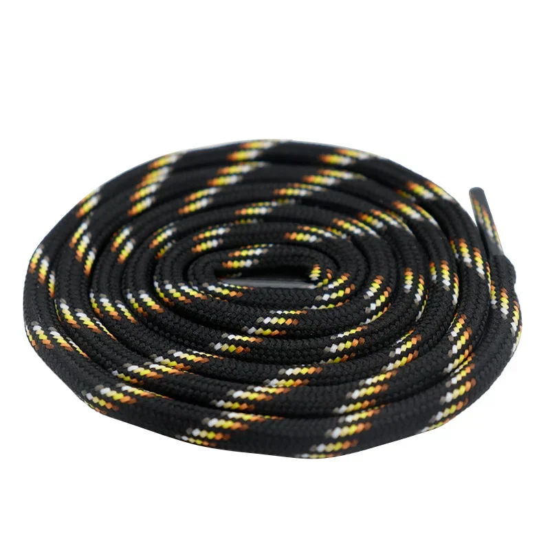 Coolstring 6mm Thick Round Rope Shoelaces Boots Outdoor Sport Casual Shoe Laces Colorful Black Drawstring 60-180cm on Sales