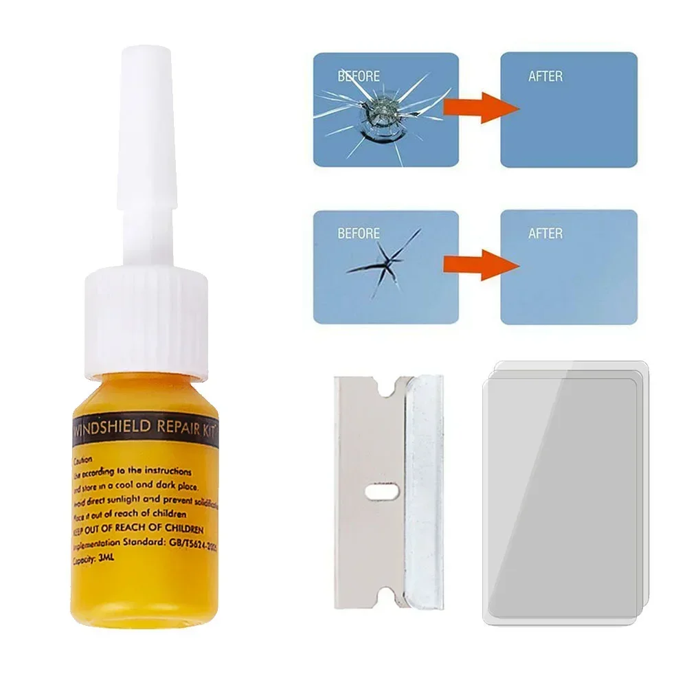 

Findme 5x DIY Car Nano Fluid Phone Screen Repair Windshield Cracked Glass Curing Glue Auto Glass Scratch Crack Restore Kit