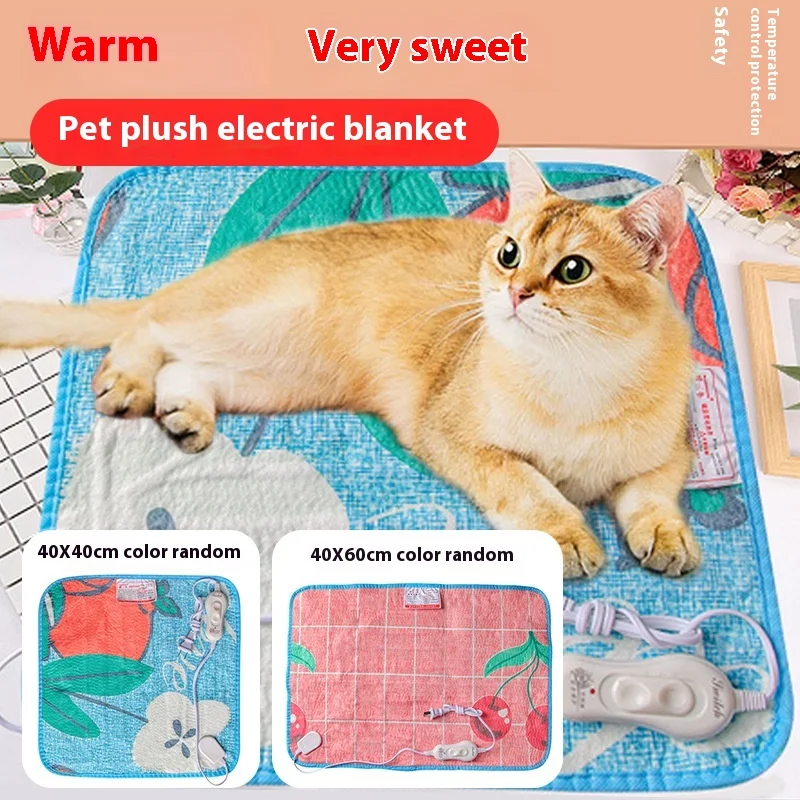 

Fall Winter Pet Electric Blanket Dogs Cats Warm Heating Pads Blankets Thermostat Home Tents Household