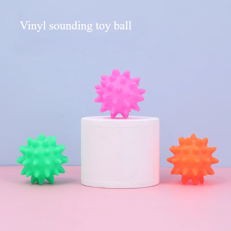 

Pet Toy Vinyl Sound Shooting Star Ball 6.5cm with Card Head Grinding Toy