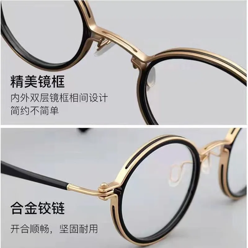 Retro Round Blue Light Glasses for Men Brand Designer Metal Spectacles Frame Women Vintage Computer Eyewear Male UV400 Glasses