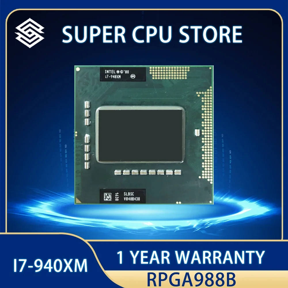 

Intel Core i7-940XM i7 940XM SLBSC CPU Processor 8M 55W Socket G1 2.1 GHz Quad Core / rPGA988A