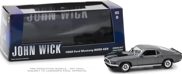 

1: 43 1969 Ford Mustang BOSS 429 Diecast Metal Alloy Model Car Toys For Gift Collection