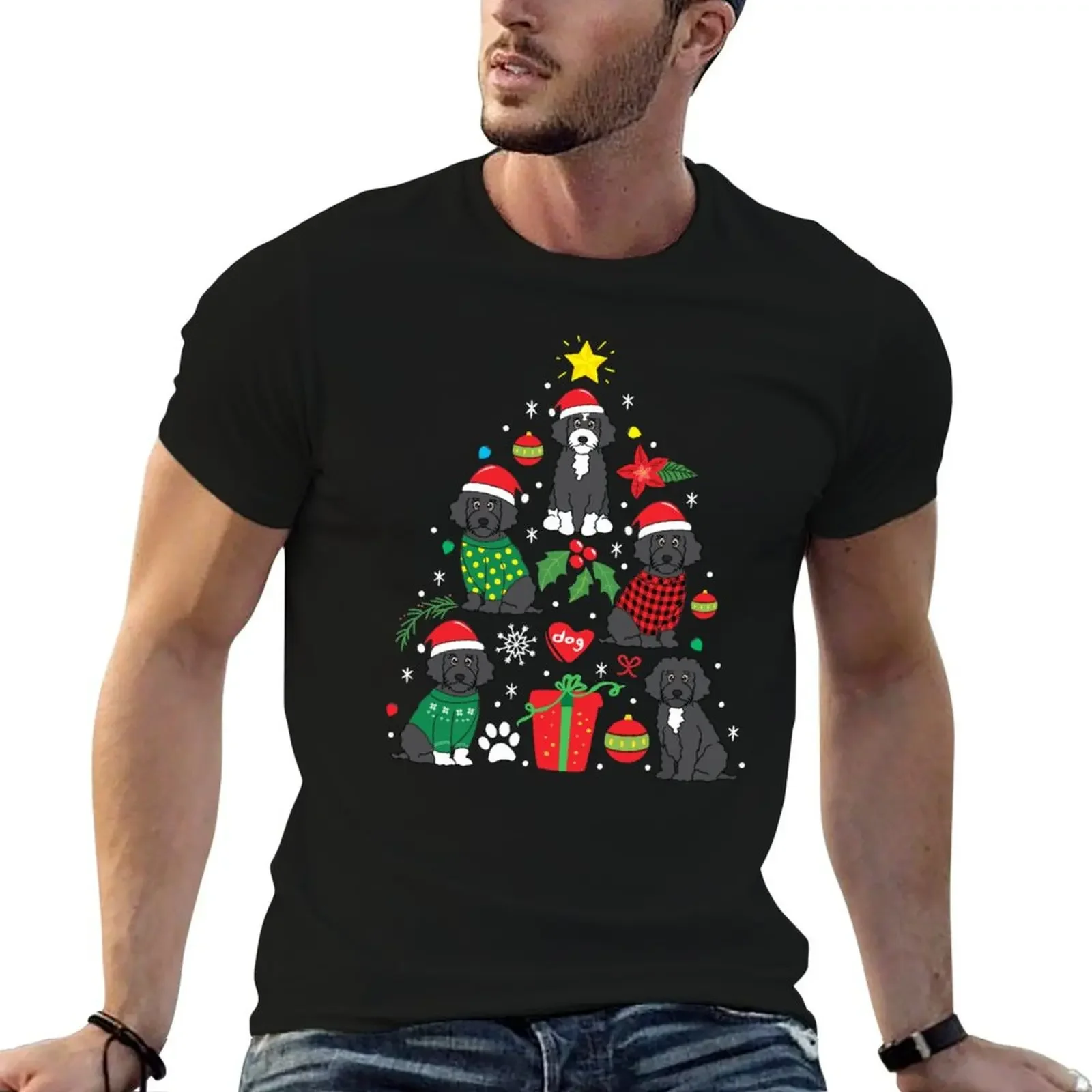 Portuguese Water Spaniel Christmas Ornament Tree T-Shirt anime t shirts custom t shirt fashion shirts funny t shirts for men