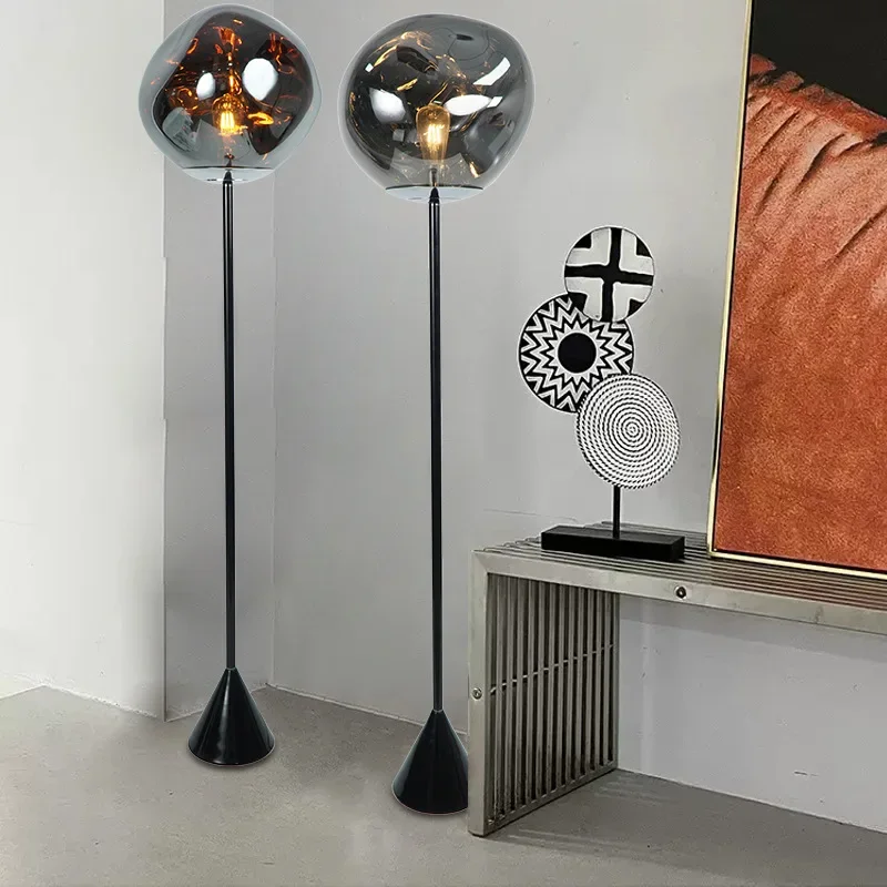 Nordic Modern Floor Lamp Originality Personality Lava Shape Stand Light Bedroom Bedside Study Office Balcony Decor LED Luminaria