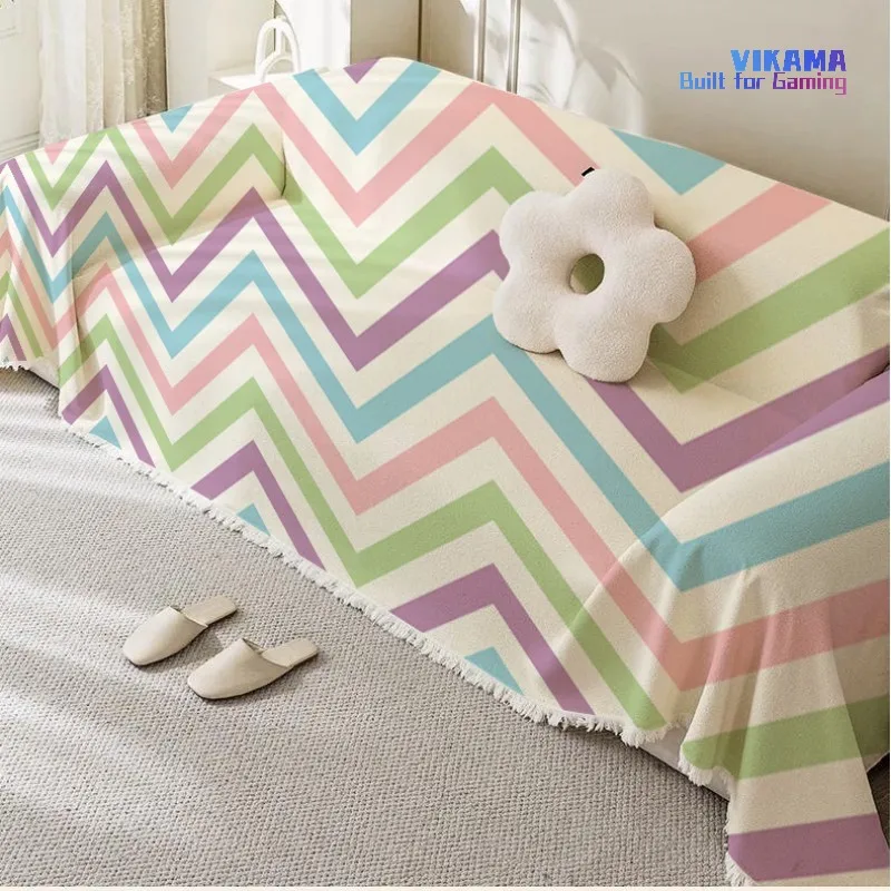 VIKAMA Classic Plaid Premium Feeling Sofa Cover Chenille Four Seasons Universal Sofa Towel Sofa Cover Cover Home Decoration