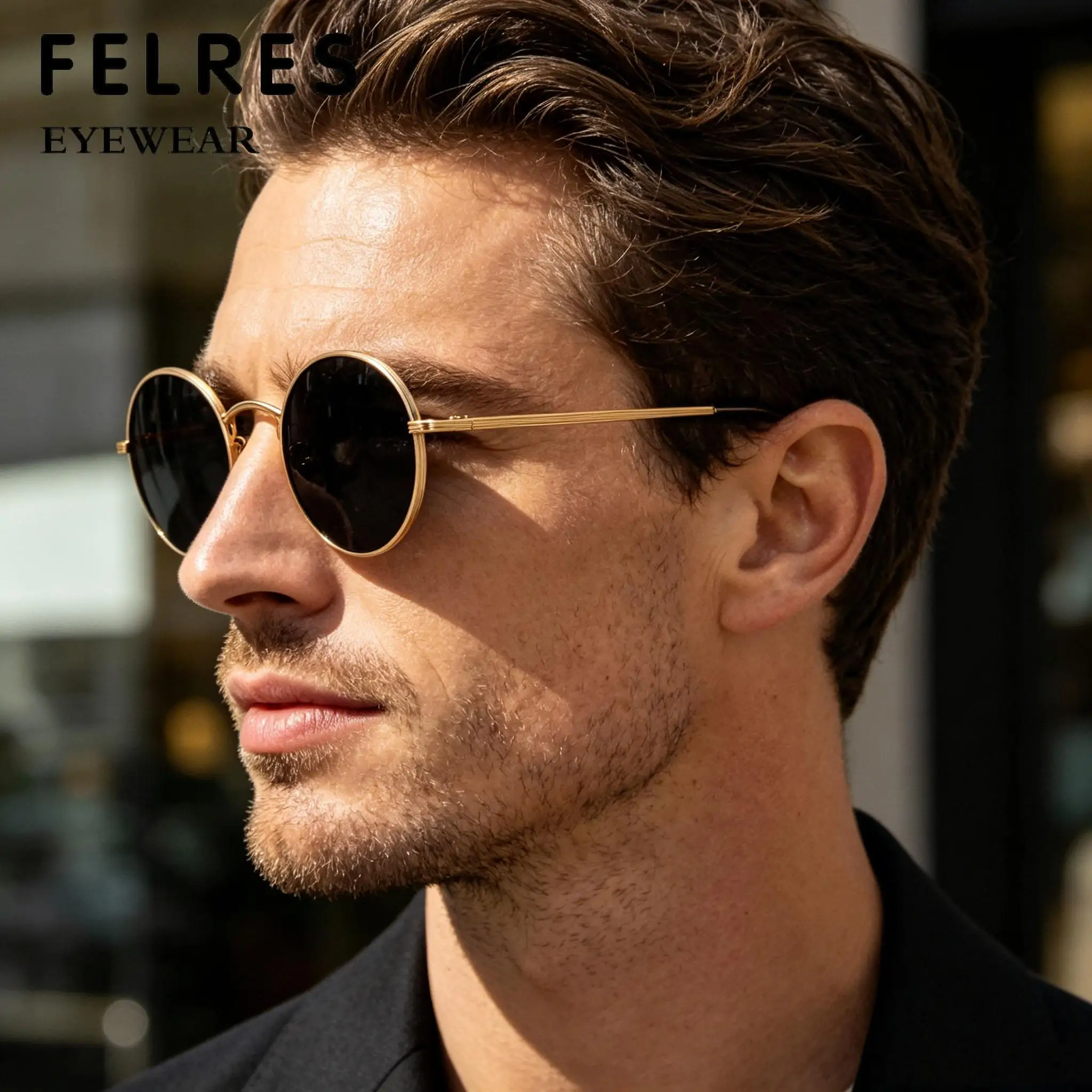 Metal Circular Finished Myopia Sunglasses Men Women Vintage Outdoor Tinted Shade Driving Nearsighted Eyewear Negative Diopter