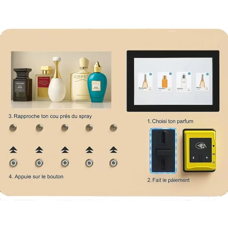 Customized Reliable France Wholesale Coin & Token Operated Wall Mounted Perfume Fragrance Vending Machine