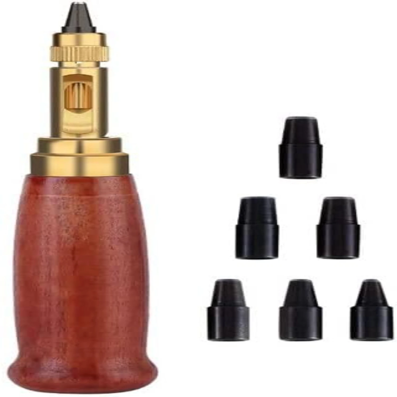 

Multicolored LMDZ Leather Tool with Automatic Screw System, Easy Belt Adjustment, Removable Drill Bit - Includes 6 Size Tips (1.