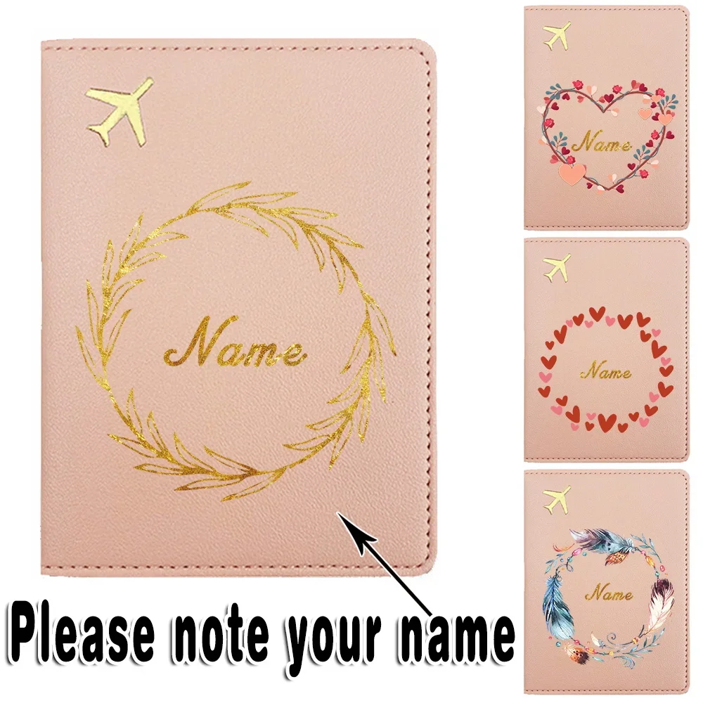 

Customized Name Passport Holder PU Passport Sleeve Cover Bank Business ID Card Organizer Case Travel Personalized RFID Blocking