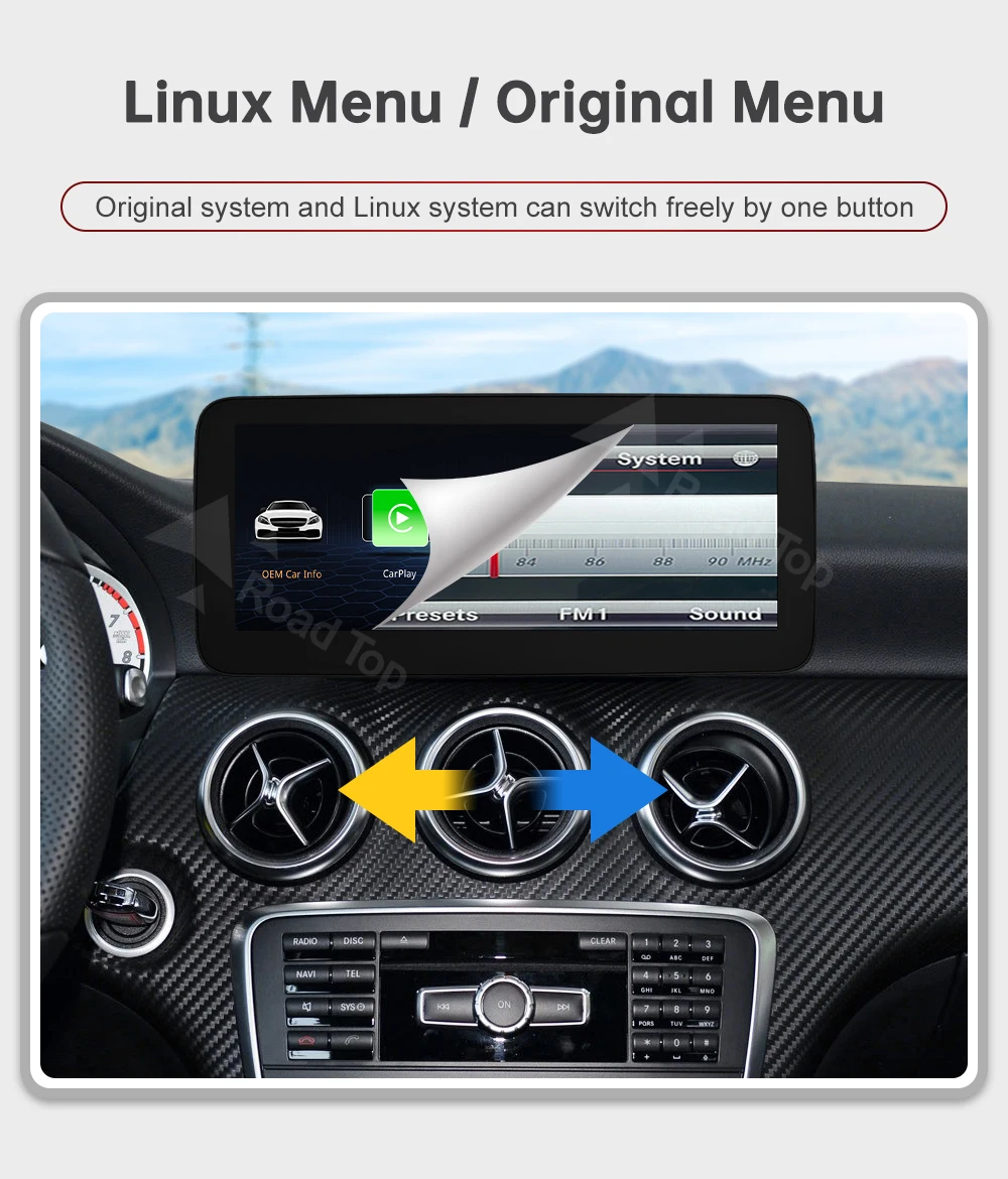 DE 12.3 Ultradünner Linux-Bildschirm für Mercedes-Benz A W176 B W246 CLA GLA Klasse 2013-2015 NTG4.5 Auto-Touchscreen, Unterstützt Kabelloses CarPlay, Android Auto, Mirrorlink, Behält OEM-Funktionen bei – Detail 8