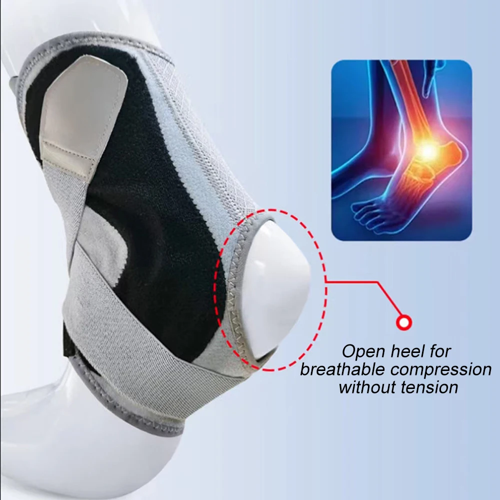 1Pcs Ankle Support L-Shaped Ankle Brace for Running Soccer Basketball Sprains Injured Recovery Ankle Stabilizer for Men Women