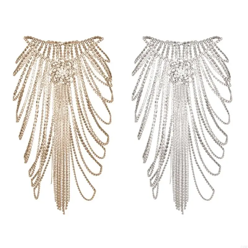 

F3MF Waist Belt Hot Girl Stylish Rhinestones Photo Props Adjustable Body Chain