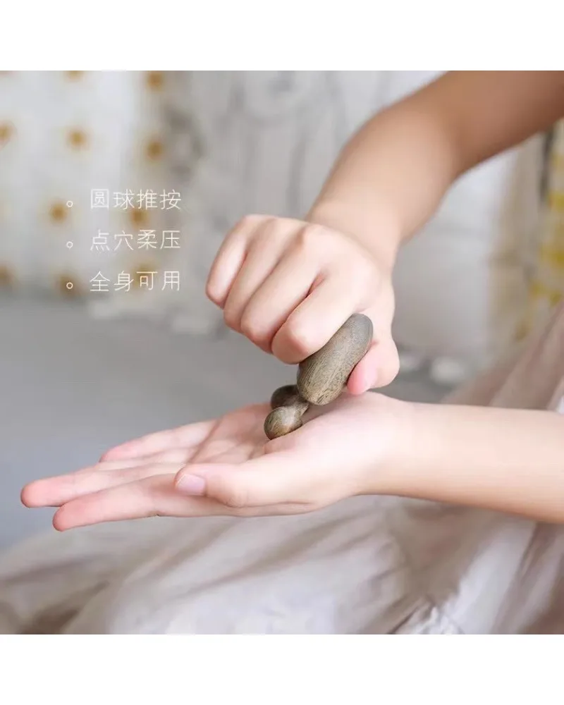 Eye Massage Stick Face Lifting Firming Scraper Wooden Small Snail Meridian Massage Artifact Wholesale Living Room Decoration