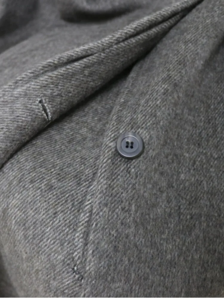 ZMEENNA Cappotto da donna in misto lana con colletto Chiusura a bottone singolo e tasche Manica lunga Capispalla invernale caldo ZM3984