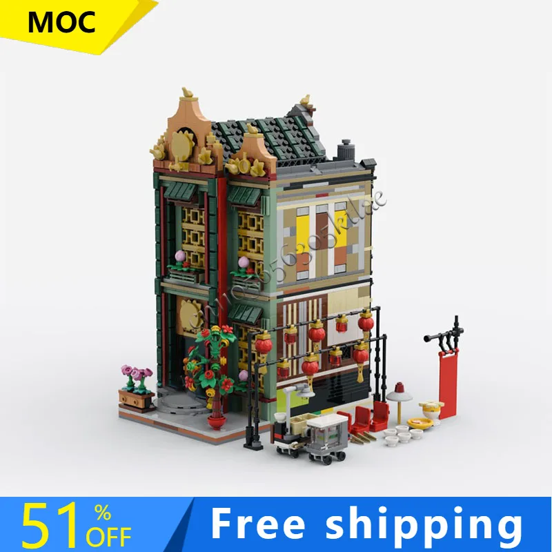 

1760 PCS Hot Selling Jade Townhouse Modular Building Blocks Retro Architecture Model Display Toys Kids Assembly Birthday Gifts