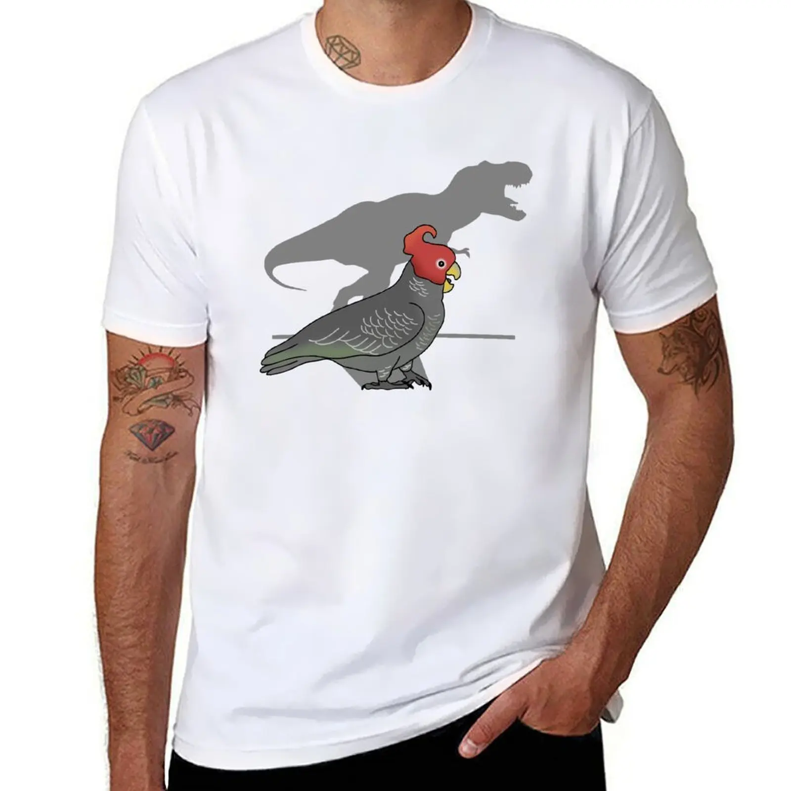 

Gang Gang cockatoo T-rex T-Shirt Soft Durable Cotton T-Shirt