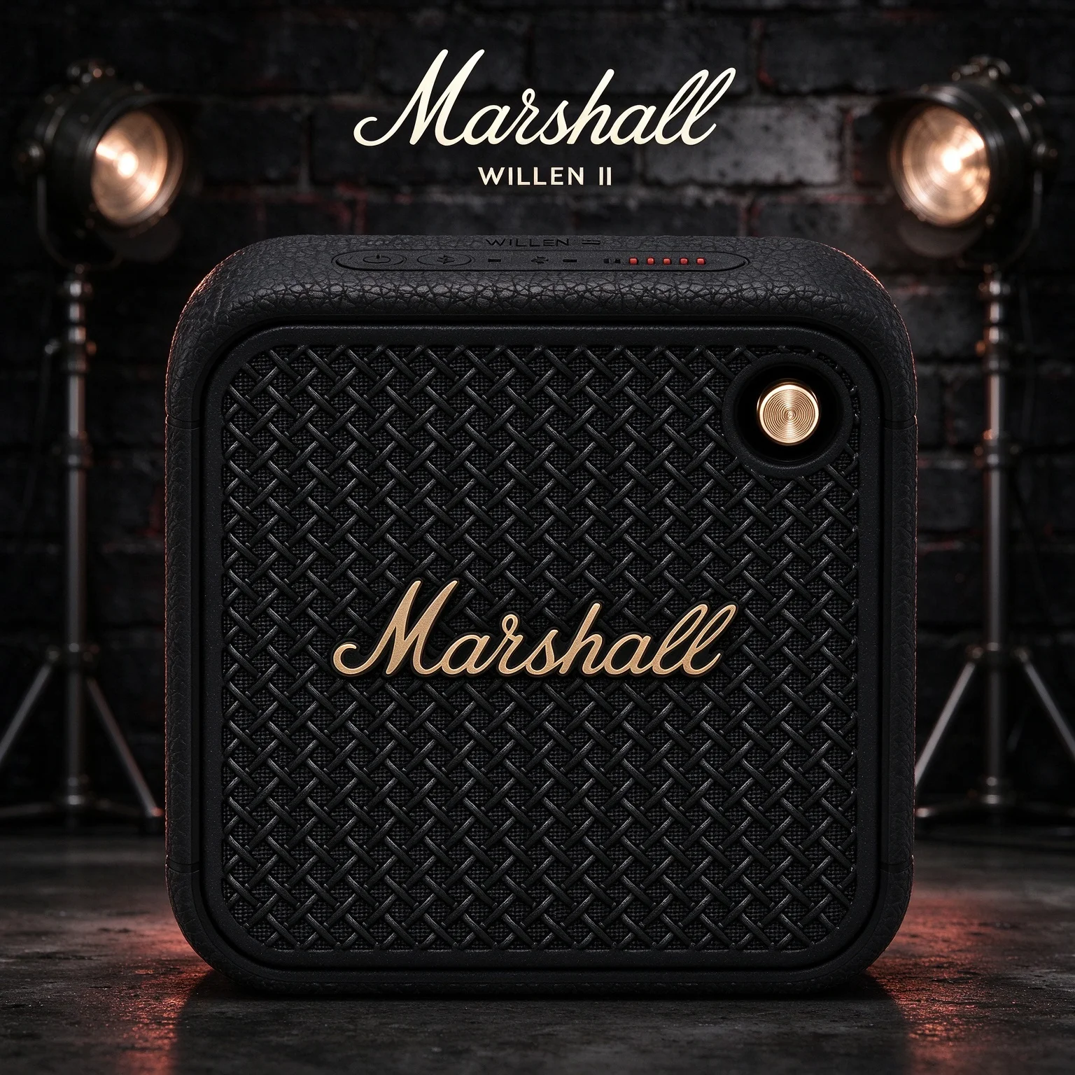 Marshall WILLEN II Compact Retro Wireless Speaker Bluetooth5.3 IP67 Waterproof 17H Playtime Built‑in Mic For Camping Outdoor