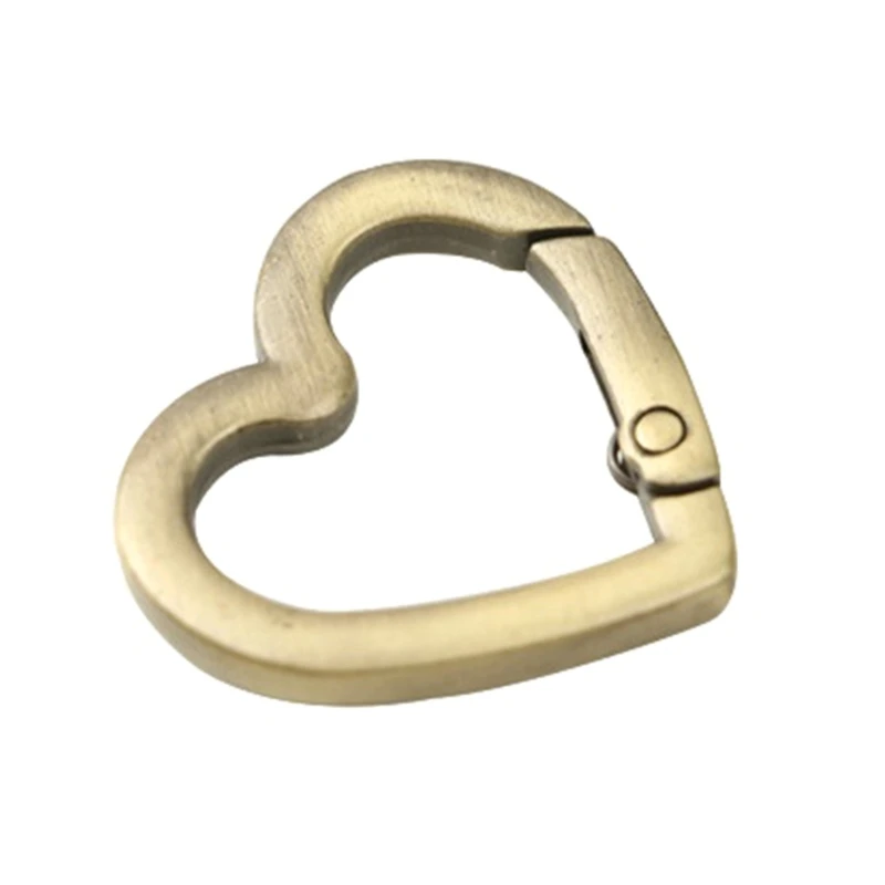 Heart Shape Spring Gate O Ring Openable Bag Handbag Belt Strap Buckle Connect Keyring Pendant Key Chain Snap Clasp Clip