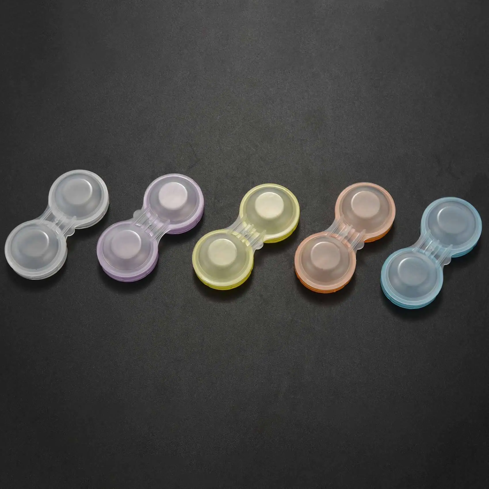 A93G 20 X Contact Lens Cases - Colour Coded L And R Soaking Storage Cases, Random Color (Multicolor)