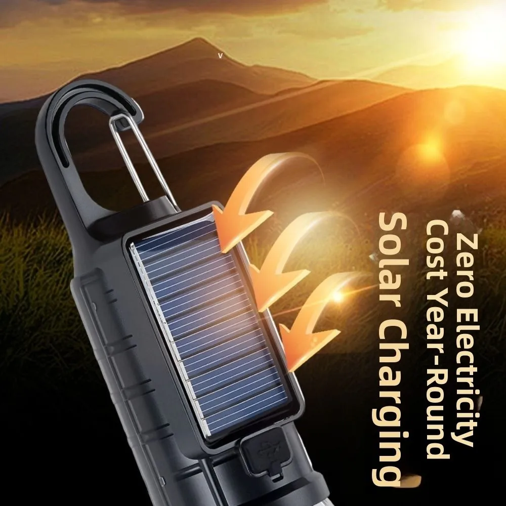ضوء الطوارئ مقاوم للماء LED التخييم ضوء عكس الضوء المحمولة الشمسية خيمة ضوء الرجعية مع هوك LED لمبات مصباح الصيد #2