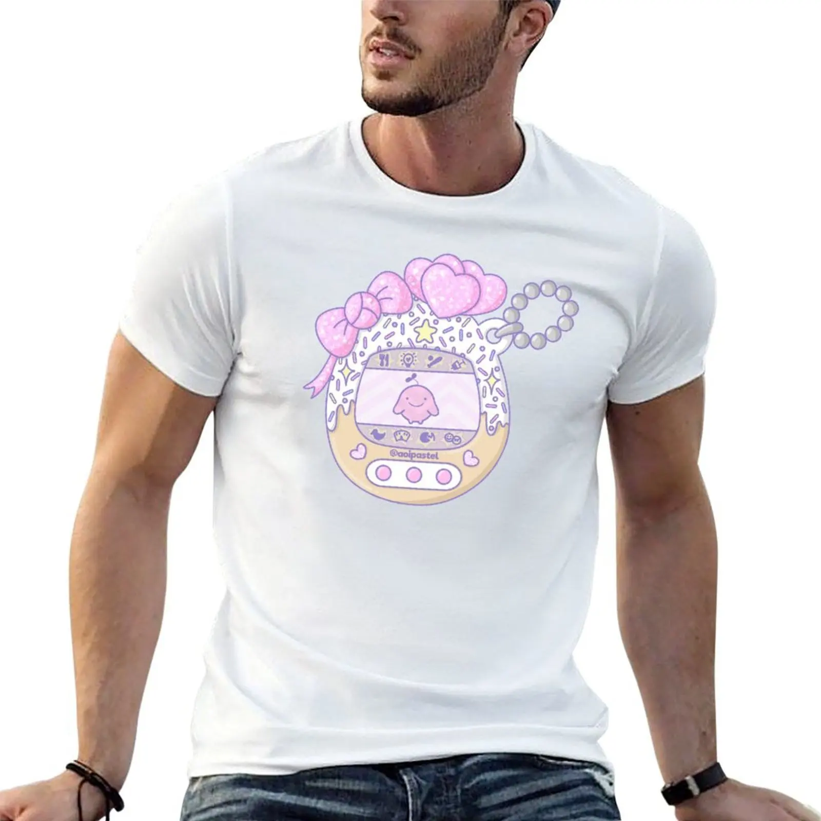 

Donut Tamagotchi T-Shirt man t shirts for men casual man t shirt cotton high quality cotton t shirt pack T-shirt