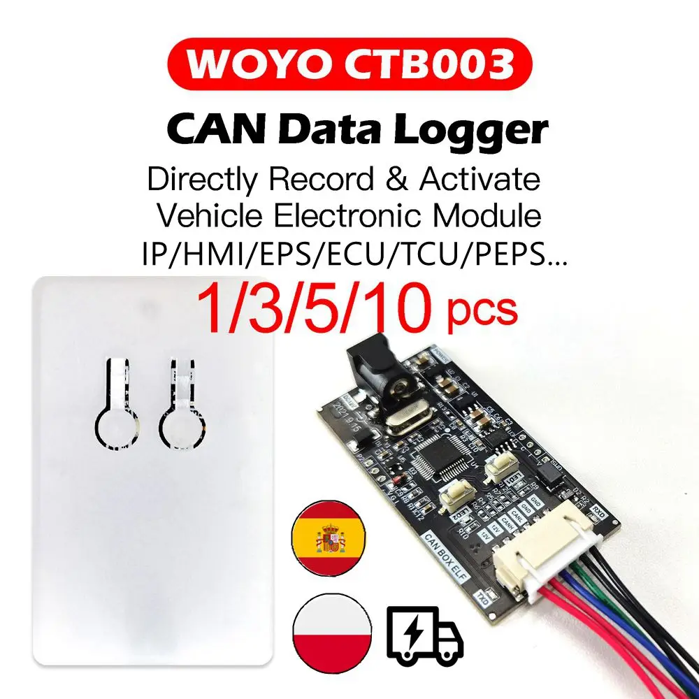 WOYO 1/3/5/10 set CAN BUS Data Logger for All Car CAN BUS Module Data Transceiver Automotive Diagnostic Tool for EPS/IP/HMI...