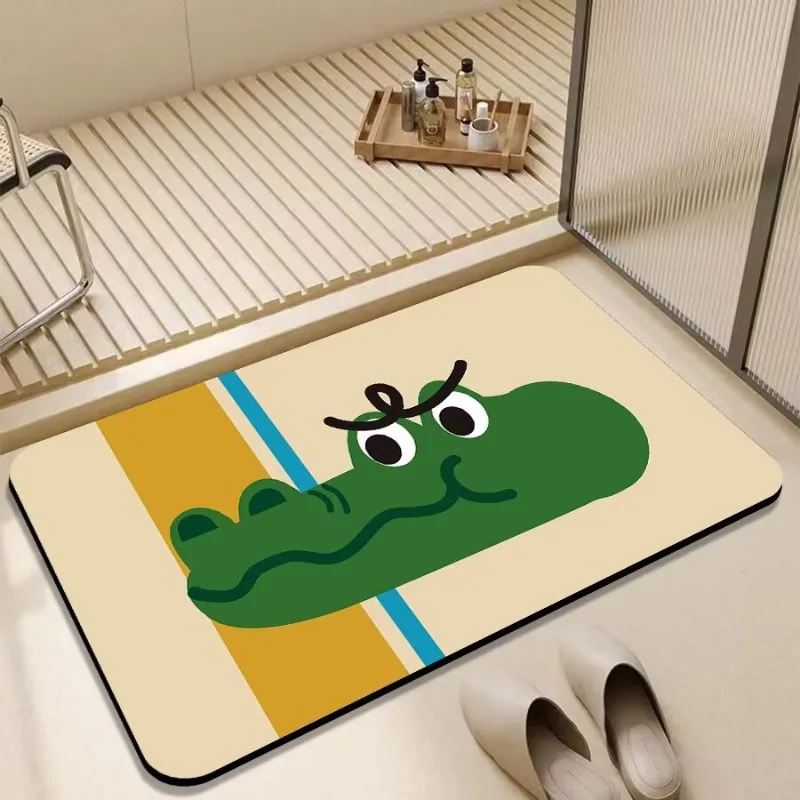 دياتوم الطين الكلمة حصيرة الحمام الحمام باب دخول الحمام امتصاص الماء التجفيف السريع عدم الانزلاق القدم حصيرة باب الدخول السجاد