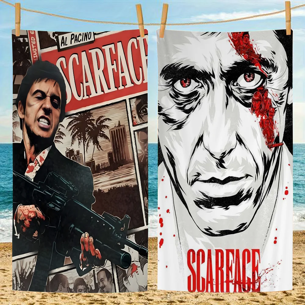 Scarface Movie Big Microfiber Beach Towels Quick Dry Towel Sand Beach Towels Pool Towel For Travel Swim Pool Yoga