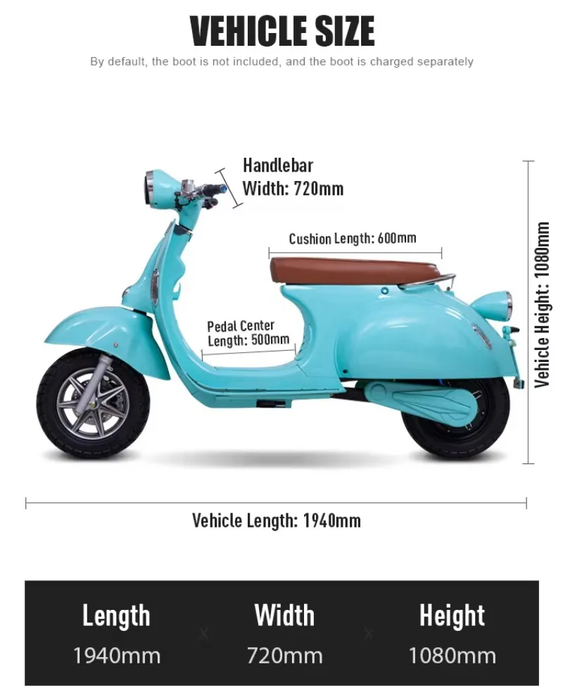 2025 New Style Daily Commuting Electrical Motorbike Scooter 1200W High Power City Electric Motorcycle Adult Electric Mopeds