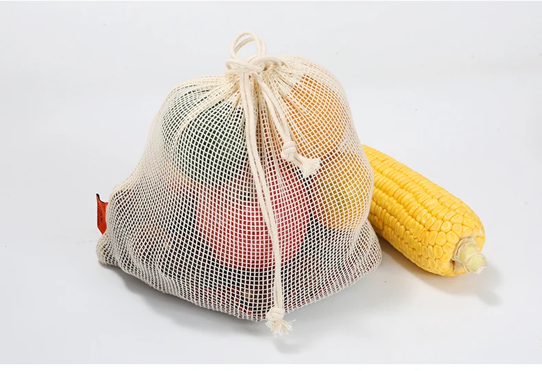 Reusable Cotton Mesh Produce Bags with Drawstring Organic Cotton Durable Washable with Grocery Shopping Bags Produce Mesh Bags S397ad78b25cb498a80348b87c5a2d3a7M