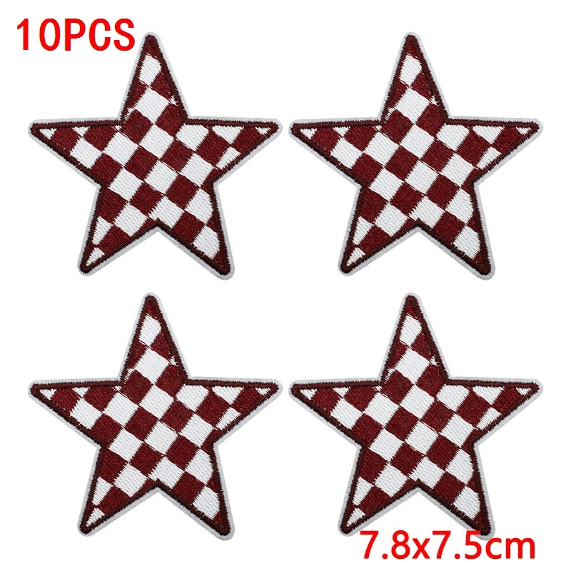 10 Stück Cheerleading-Pailletten-Stern-Aufnäher zum Aufbügeln für Kleidung, Cheer-Schleifen-Herz-Applikationen für Jacken, DIY – Detail 36