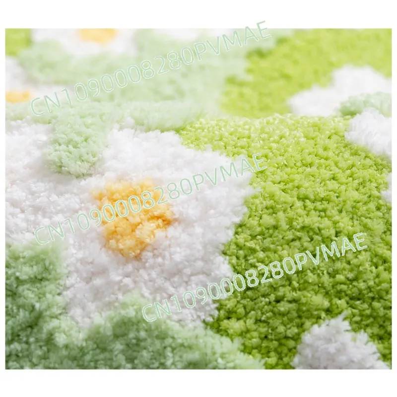 Small fresh simulated lawn flocked carpet fully paved decorative living room carpet dopamine flower non-slip sofa blanket