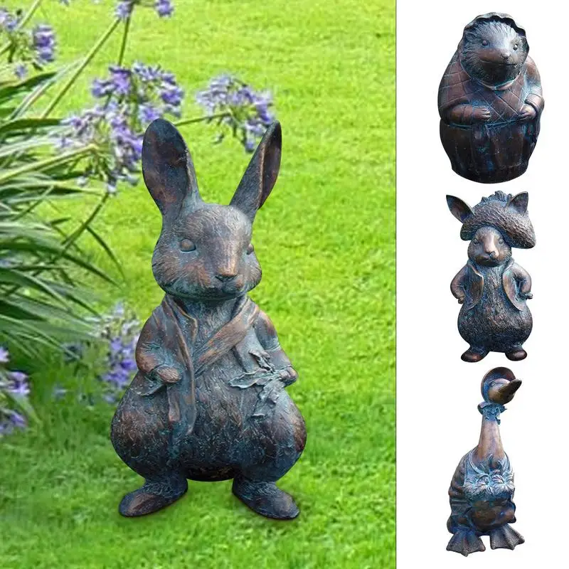 

Outdoor Animal Statues Garden Decoration Lawn Rabbit Figurines Resin Crafts Supplies Outdoor Party Supplies Home Decor accessory