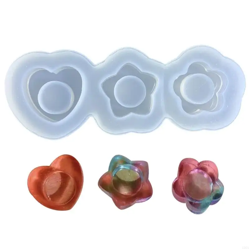 

400A Crystal Epoxy 3-link Flower Mould Pendant Silicone Ornament Mold