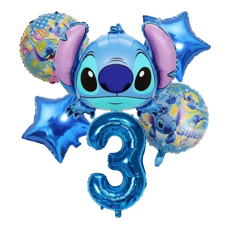 مجموعة بالونات من رقائق الكرتون ديزني ليلو وستيتش للحفلات وحفلات استقبال المولود الجديد للأولاد والبنات لتزيين حفلات أعياد الميلاد هدية لعبة للأطفال