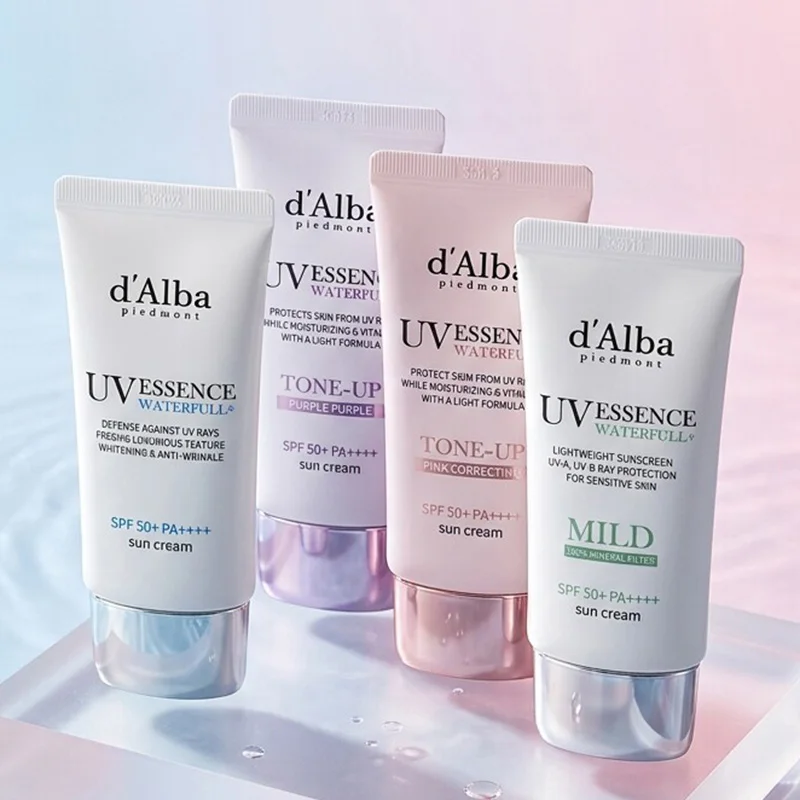 D'Alba SPF50+ Sunscreen Korean UV Essence Waterfull Sun Cream Solar Blocker Skin Cream Anti Block Facial Mild Moisturizer 50ml