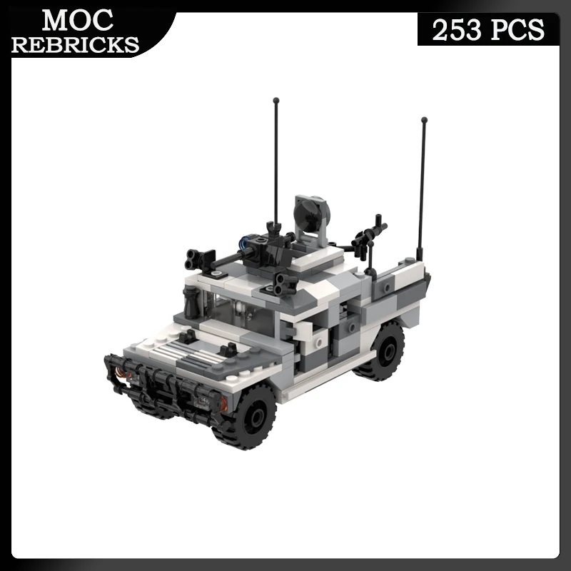 ชุดตัวต่อรถหุ้มเกราะฮัมเมอร์ M-1043 ซีรีส์ทหารสงครามโลกครั้งที่ 2 ของเล่นแบบประกอบเอง ของขวัญคริสต์มาส