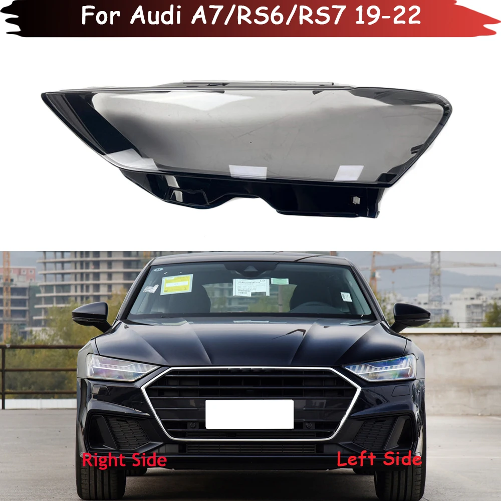 

Auto Head Lamp Light Case For Audi A7 RS6 RS7 2019-2022 Car Headlight Lens Cover Lampshade Glass Lampcover Caps Headlamp Shell