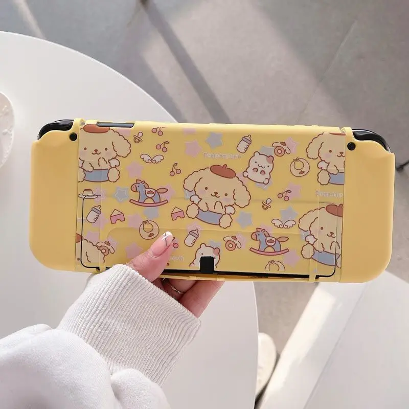 Sanrio Japanese Pudding Dog Cartoon Nintendo Game Case Switch Tpu Painted NS Protective Case Oled Soft Shell