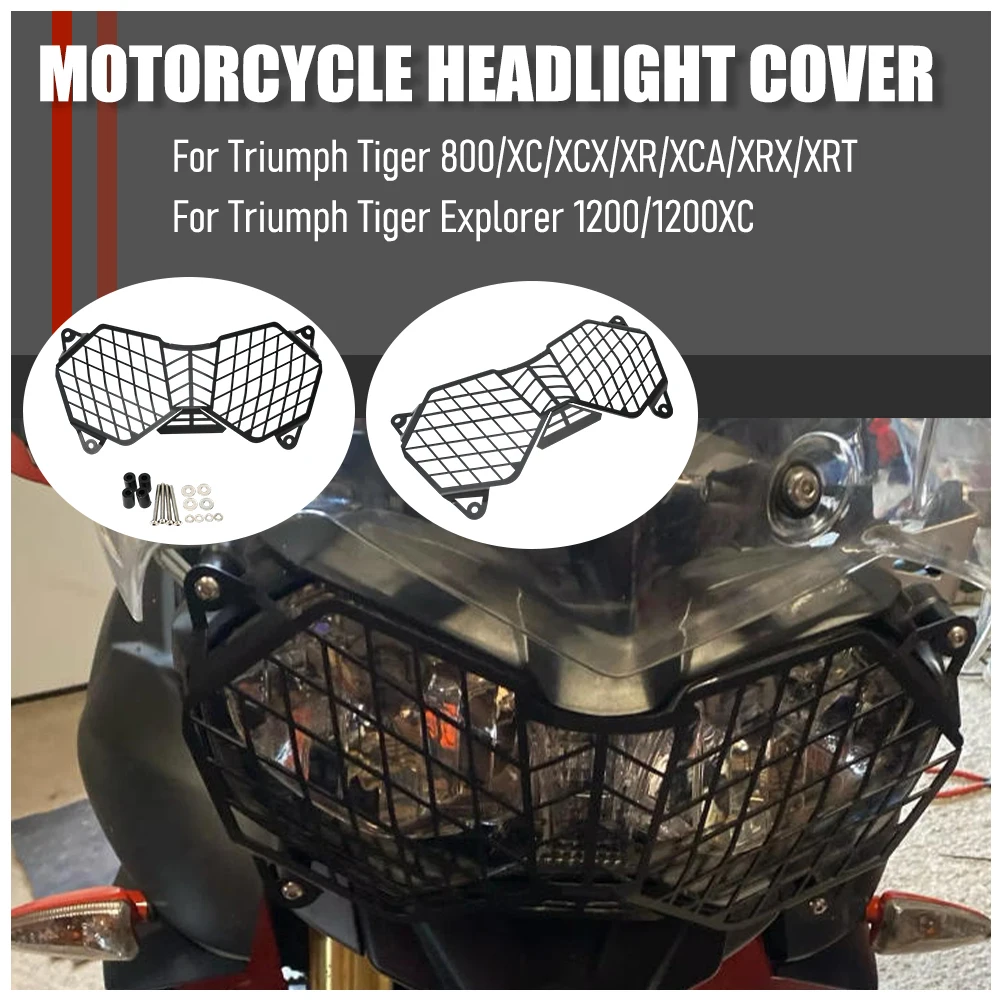 

Accessories Headlamp Grill Mesh Motorcycle Headlight Guard Grille Protection Cover For Triumph Tiger 800 1200 XC Explorer 1200XC