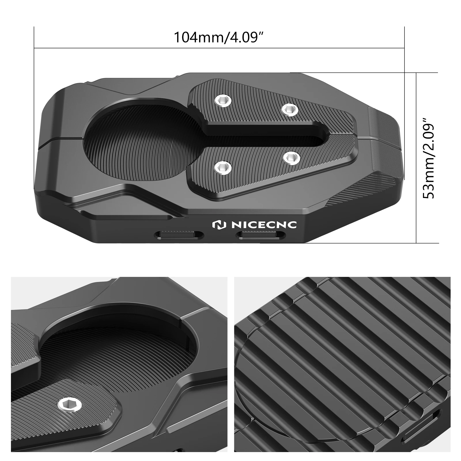 Für BMW R1250GS R1250GS R1250GS 2019-2023 Motorrad Ständer Seitenständer Vergrößerungsverlängerungspad R1200GS R1200GS 2016-2018 – Detail 2