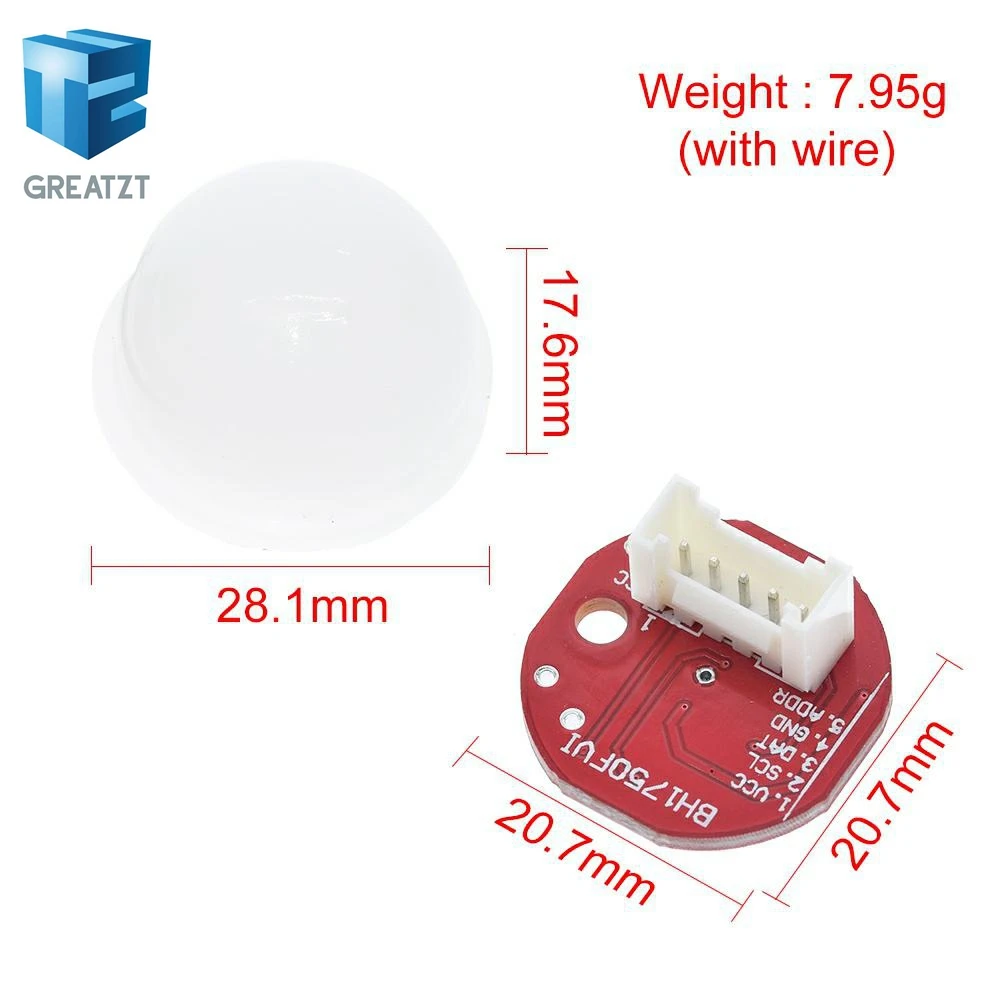GREATZT 1/3PCS Intelligent electronic BH1750 BH1750FVI Chip Light Intensity Light Module Light ball for Arduino