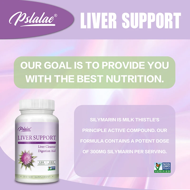 Liver Support - Liver Cleanse, Detox & Repair - with Milk Thistle, Dandelion - Non-GMO