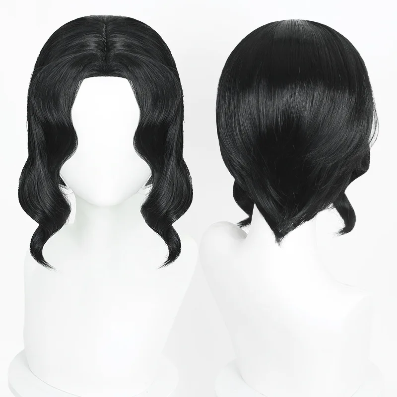 Bean Youth Demon Inspired Synthetic Cosplay Wig Short Wavy Fringe Anime Costume Party Micro Curl Styling