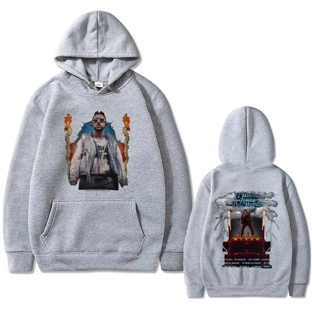 Limited Rapper Bad Bunny EL ULTIMO TOUR DEL MUNDO Graphic hoodie Men Women Clothing Hip Hop Fashion Pop Music Oversized hoodies