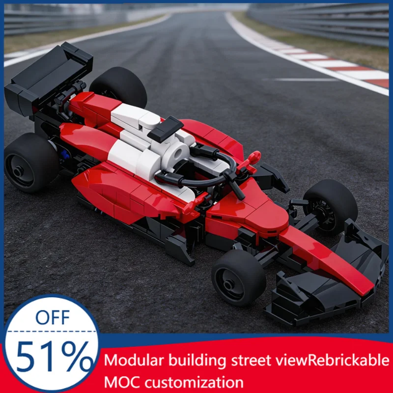 

248 Parts Racing Car Model SF-26 Building Block Children Diy Educational Assembly Girls Display Toys Christmas Customized Gifts
