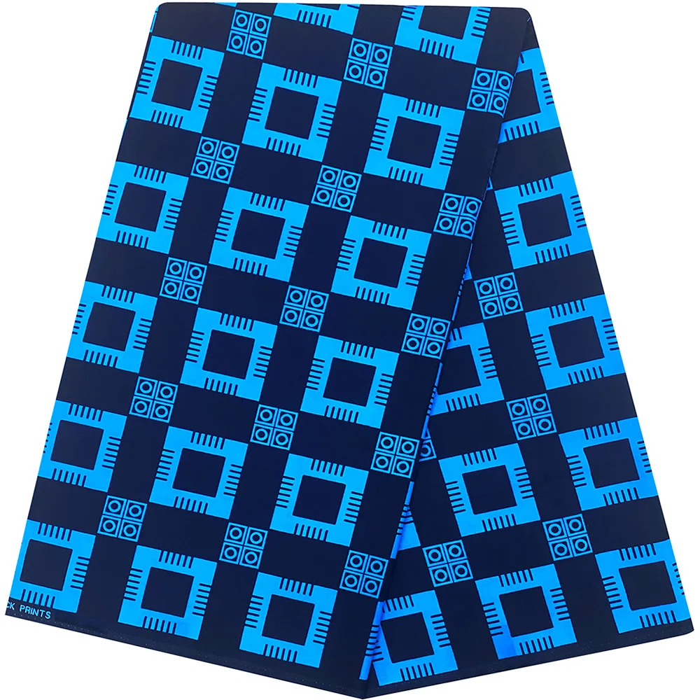 

Energetic Ankara Fabric Made of 100% Polyester with Dutch Wax Print and Vibrant Geometric Patterns